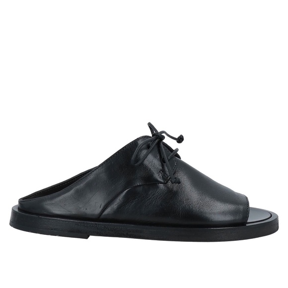 Marsell Shoes - Marsell Sandello Scalzato Lace-Up Sandals in Black Calf Leather Size 38